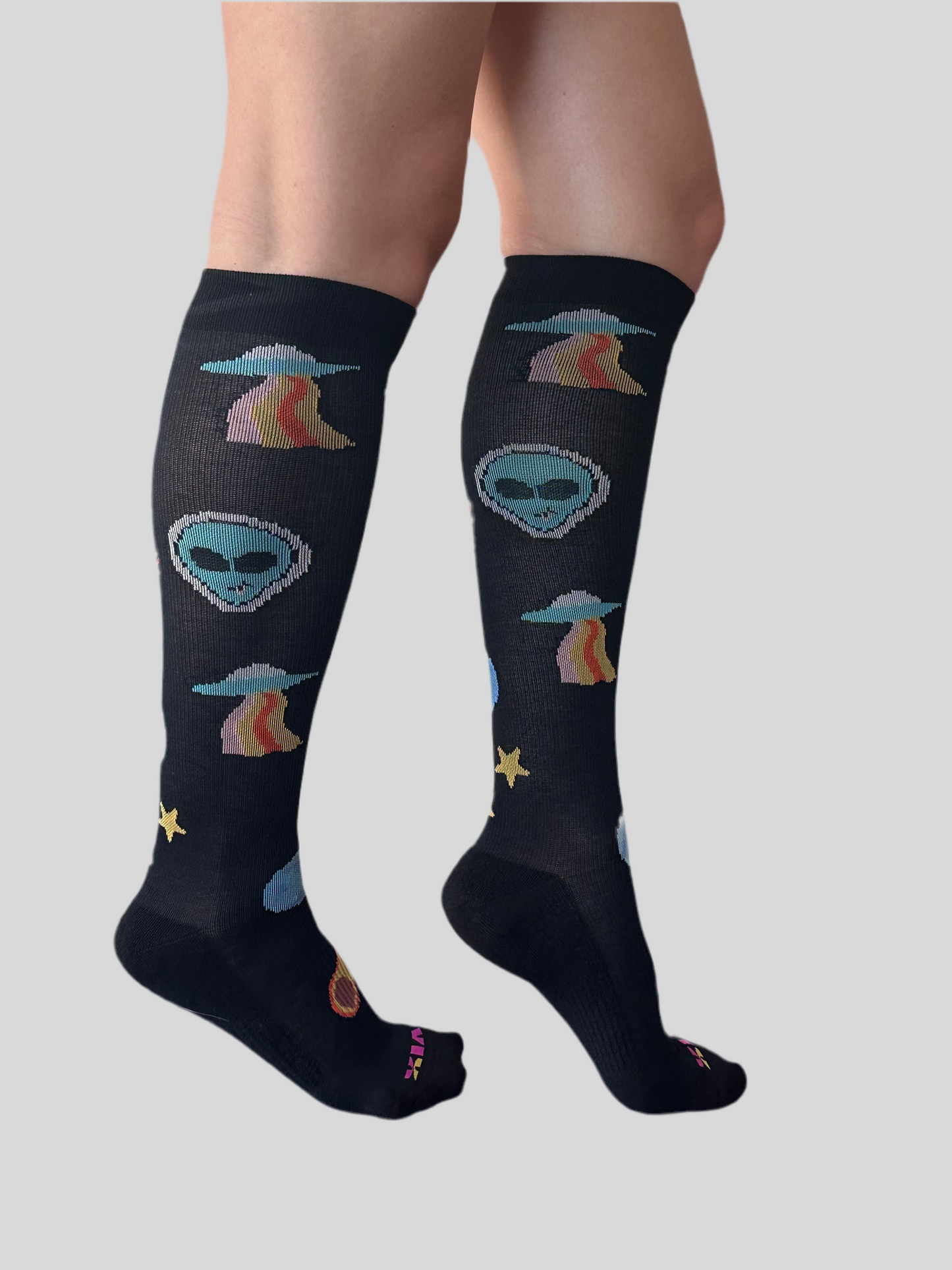 Aliens are Friends Compression Socks