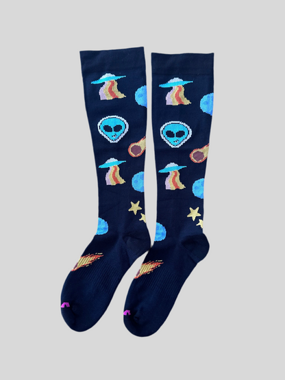 Aliens are Friends Compression Socks