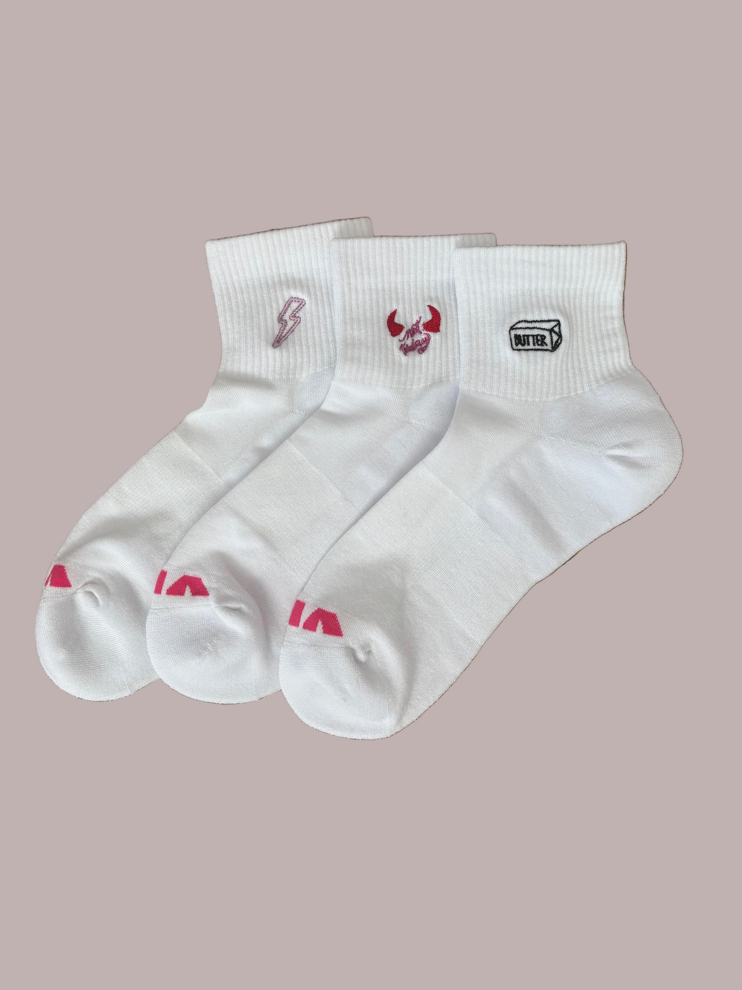 Quarter Crew Socks - Butter, Not Today, Lightning (3-Pack)