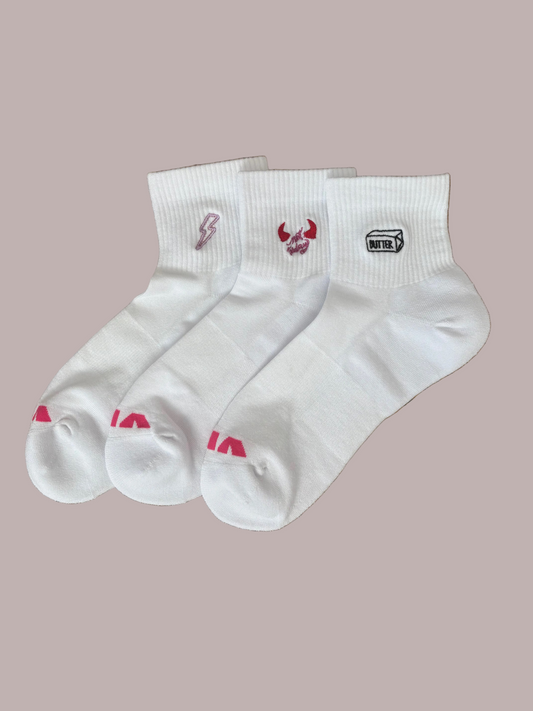 Quarter Crew Socks - Butter, Not Today, Lightning (3-Pack)