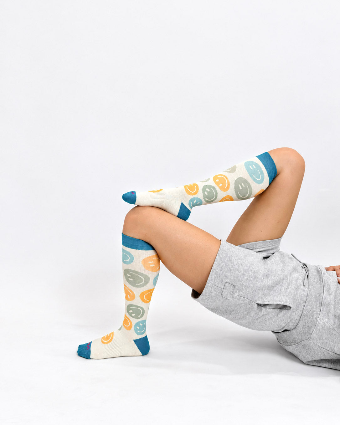 Color Smiley Compression Socks