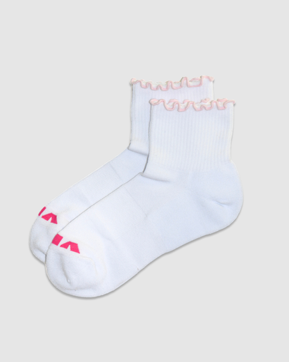 Ruffle Quarter Crew Socks (3-Pack)