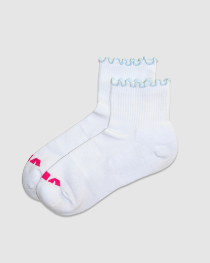Ruffle Quarter Crew Socks (3-Pack)