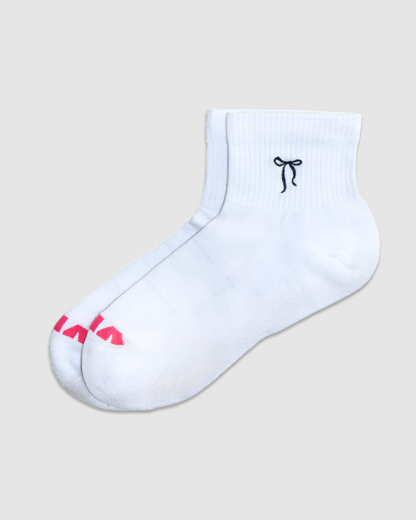 Bow Quarter Crew Socks