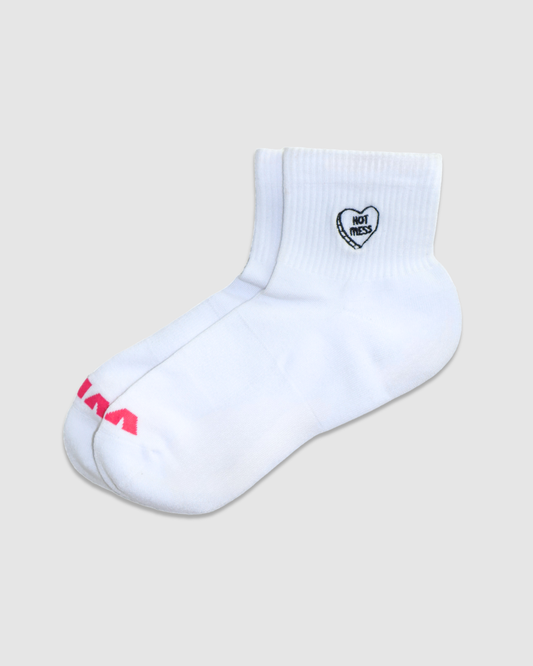 Hot Mess Quarter Crew Socks