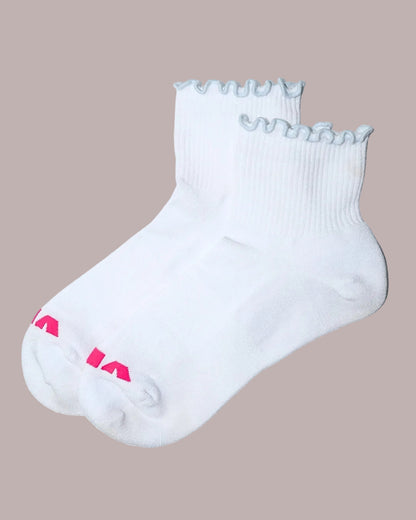 Ruffle Quarter Crew Socks (3-Pack)
