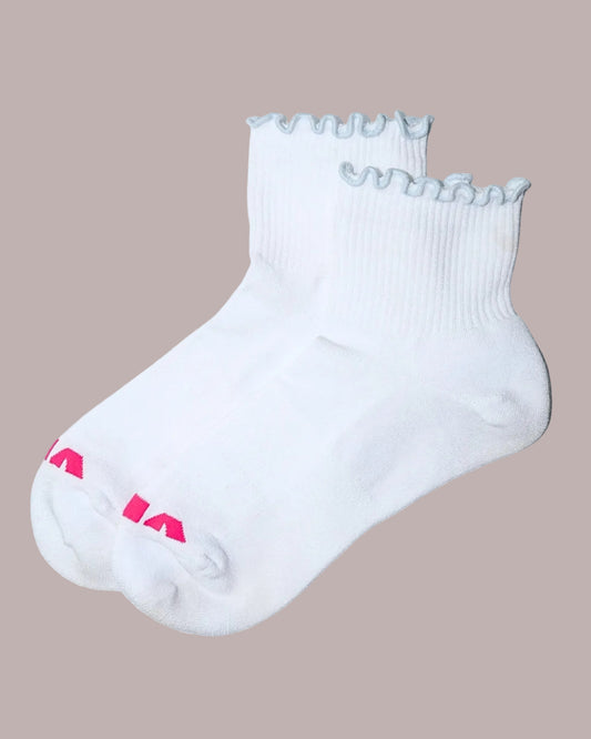 Bluebell Butter Ruffle Crew Socks