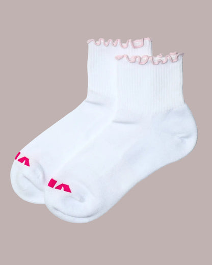 Ruffle Quarter Crew Socks (3-Pack)