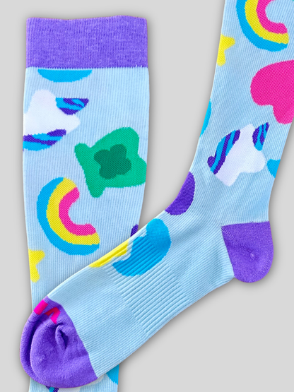 Sweet Rainbow Compression Socks