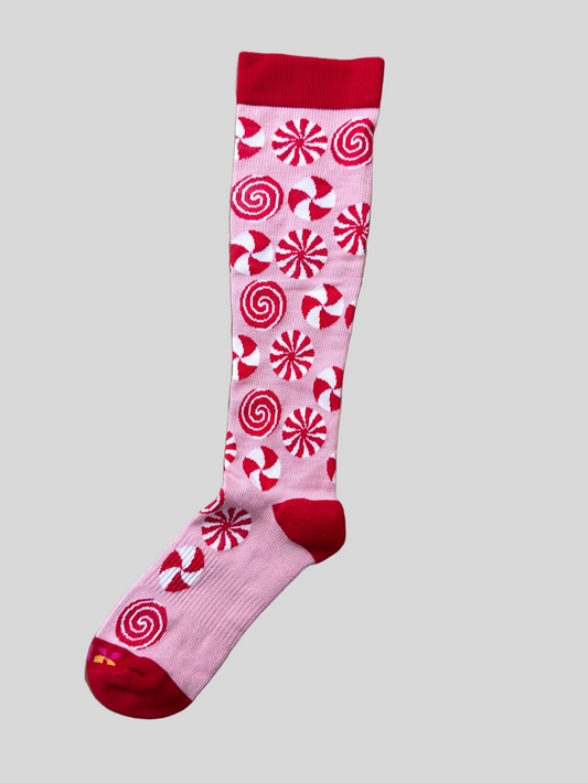 Pretty in Peppermint Compression Socks